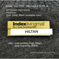 Name Tag CN Slot-in Alum<br>Semi color Printing<br>NTCN/Slot 7025 GOLD